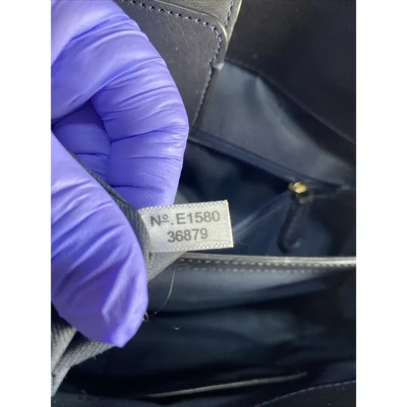 Coach 36879 Stamped Snakeskin Stanton Carryall Navy Leather Handbag - Picture 8 of 17